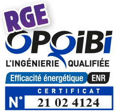 Logo certification OPQIBI RGE - Logo certification HQE-diagnostiqueur énergétique certifié